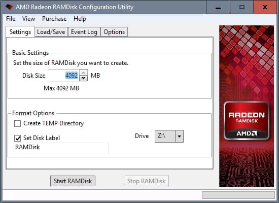 AMD Radeon RAMDisk