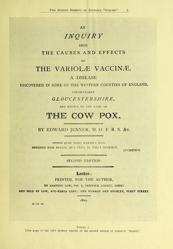 An investigation into the causes and effects of the variola vaccine
